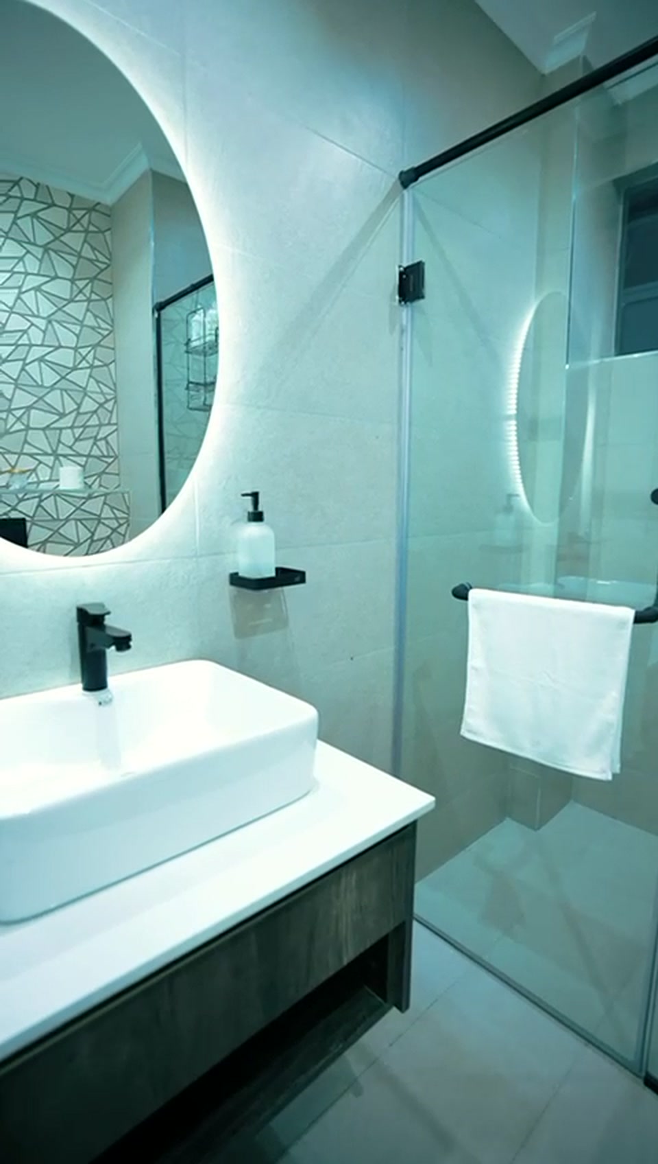 Bathroom captured from the Waadi Residence showhouse film