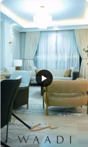 Living room frame from the completed Waadi Residence showhouse video